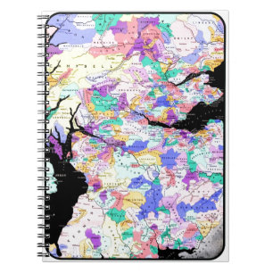 Scotland Map Scottish Clans Photo Notebook