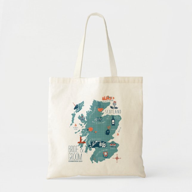 Scotland Map Tote Bag (Front)