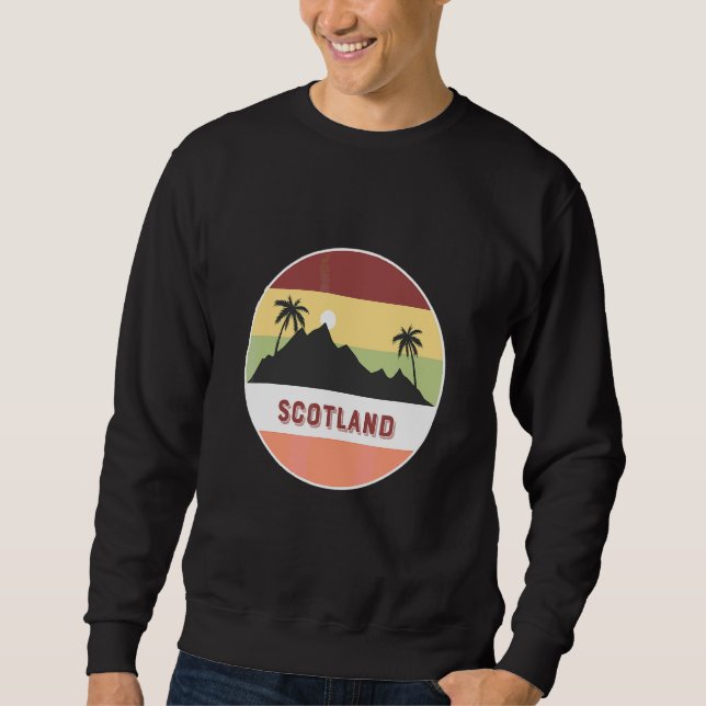 Scotland Mountain And Palms Sweatshirt (Front)