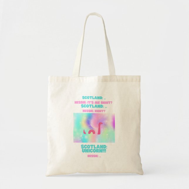 Scotland Nessie/Unicorn Tote Bag (Front)