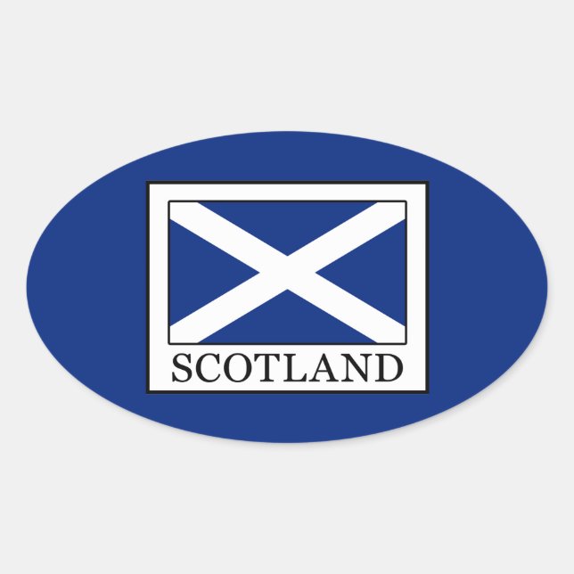 Scotland Oval Sticker (Front)