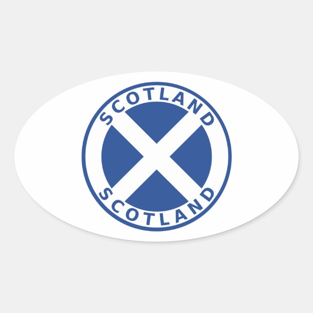 Scotland Oval Sticker (Front)