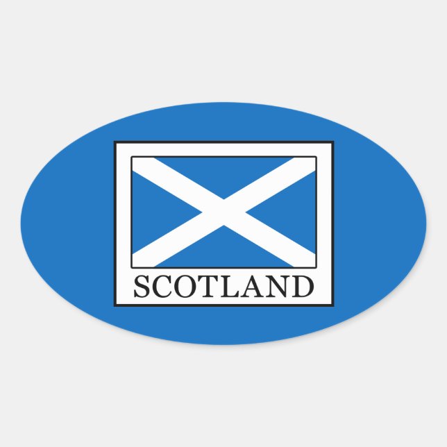 Scotland Oval Sticker (Front)