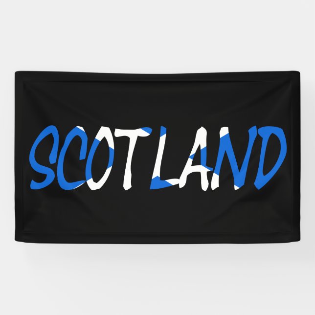 Scotland overlaid on Scottish Flag bnrcnt Banner (Horizontal)