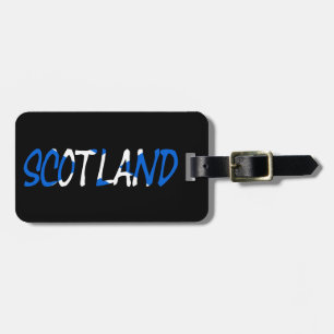 Scotland overlaid on Scottish Flag cd ltt Luggage Tag