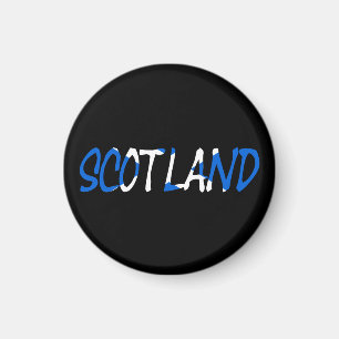 Scotland overlaid on Scottish Flag macn Magnet