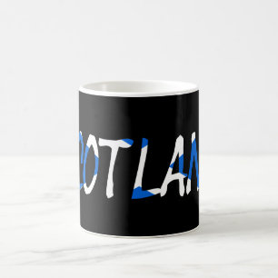 Scotland overlaid on Scottish Flag mugcn Coffee Mug