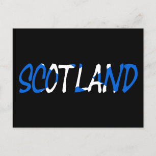 Scotland overlaid on Scottish Flag pccnt Postcard