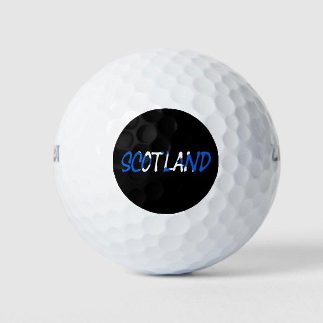 Scotland overlaid on Scottish Flag wu gbt Golf Balls (Front)