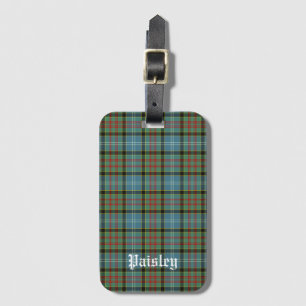 Scotland Paisley District Tartan Personalised Luggage Tag