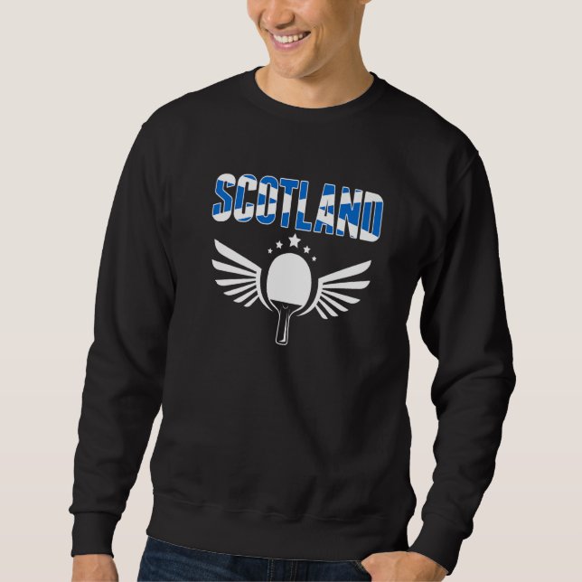 Scotland Ping Pong   Scottish Table Tennis Support Sweatshirt (Front)