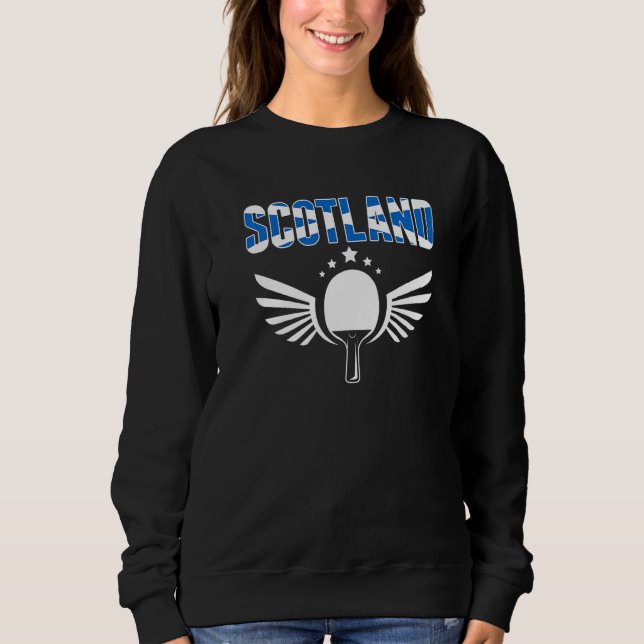 Scotland Ping Pong   Scottish Table Tennis Support Sweatshirt (Front)