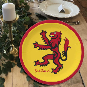 Scotland plates, Scottish Lion / Rampant Paper Plate
