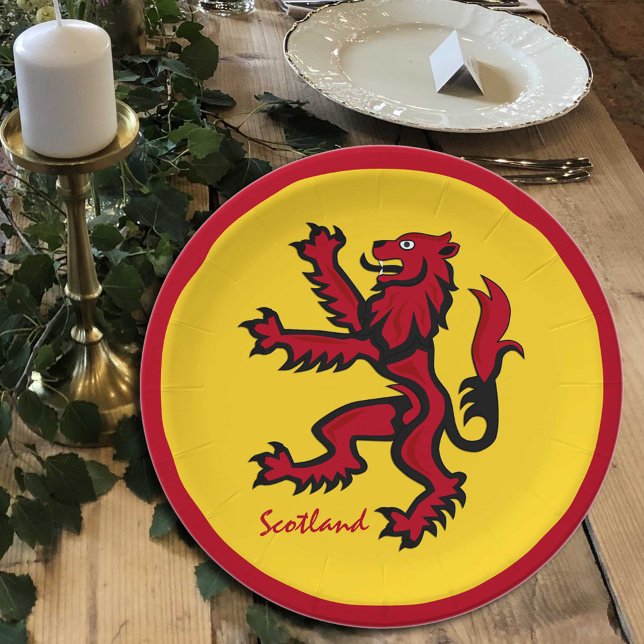 Scotland plates, Scottish Lion / Rampant Paper Plate (Creator Uploaded)