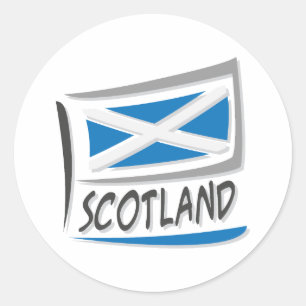 Scotland Pride X Flag Classic Round Sticker