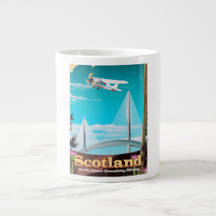 Scotland Queensferry Crossing travel poster Large Coffee Mug