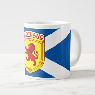 Scotland, Rampant lion, Ancient flag of Scotland Large Coffee Mug