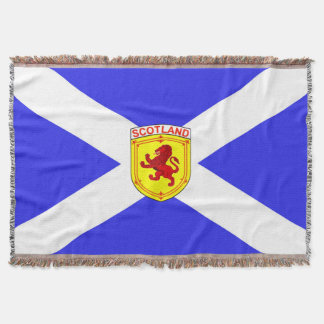 Scotland,  Rampant lion,  Ancient flag of Scotland Throw Blanket