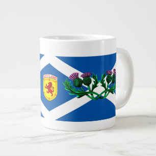 Scotland,  Rampant lion,  Ancient flag, thistle Large Coffee Mug