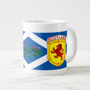 Scotland,  Rampant lion,  Ancient flag, thistle Large Coffee Mug