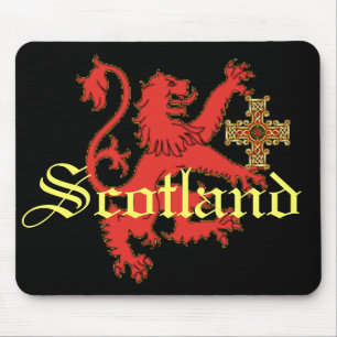 Scotland Rampant Lion Celtic Cross Mousepad