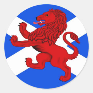 Scotland, Rampant lion Classic Round Sticker