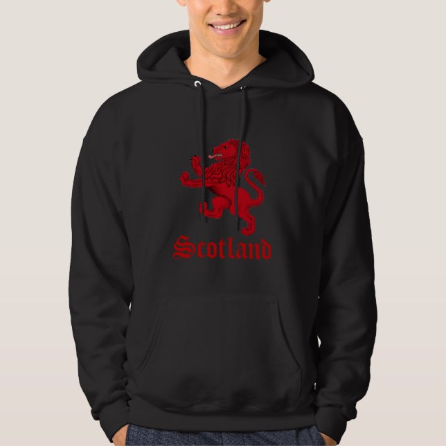 Scotland, Rampant Lion of Scotland, flag, emblem Hoodie (Front)