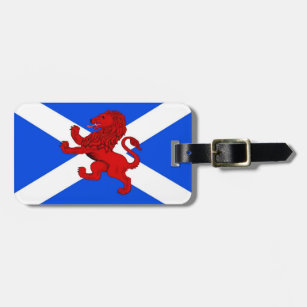 Scotland Rampant lion/Saint Andrew's flag emblem Luggage Tag