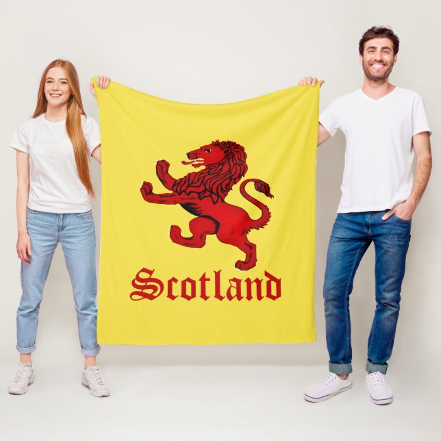 Scotland Rampant lion/Sotland ancient rampant lion Fleece Blanket (In Situ)