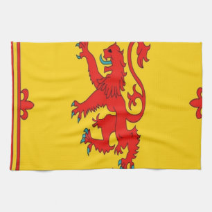 Scotland red lion rampant Flag Tea Towel