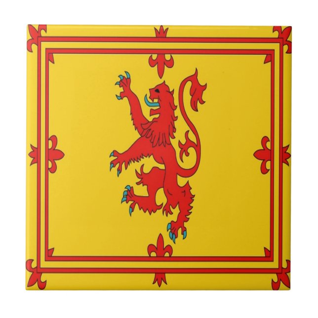 Scotland red lion rampant Flag Tile (Front)