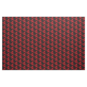 Scotland red Rampant Lion on black Fabric