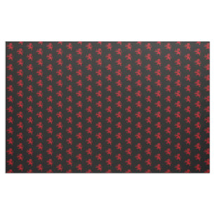 Scotland red Rampant Lion on black Fabric