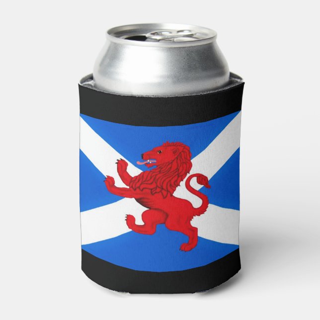 Scotland red Rampant lion St. Andrews flag Can Cooler (Can Front)