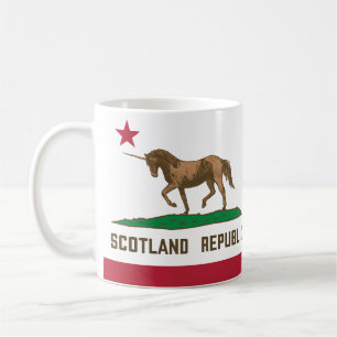Scotland Republic California Flag Unicorn Coffee Mug