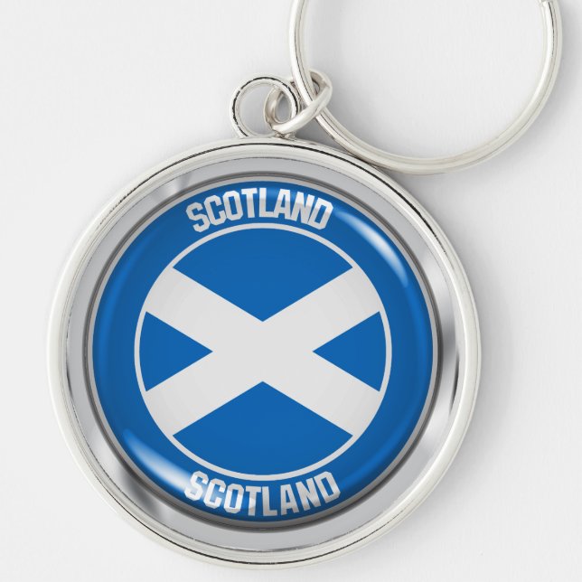 Scotland Round Emblem Key Ring (Front)