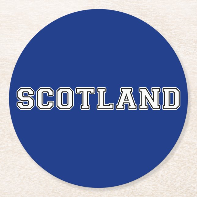 Scotland Round Paper Coaster (Front)