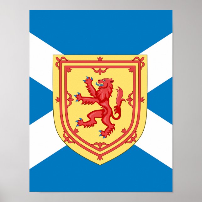 Scotland Royal Arms and Flag Poster (Front)