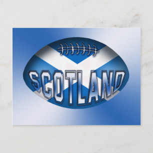 Scotland Rugby Ball Postcard