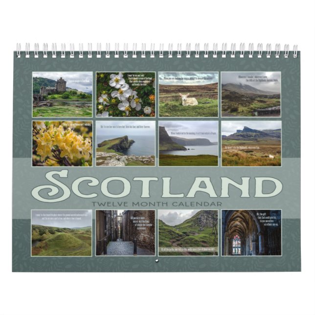 Scotland | Scenic Travel Photos & Quotes Calendar (Cover)