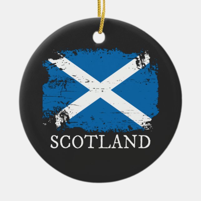 Scotland - Scotland Flag Ceramic Ornament (Front)