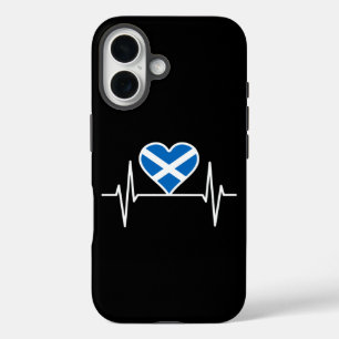 Scotland - Scotland Flag Heartbeat iPhone 16 Case