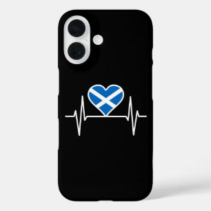 Scotland - Scotland Flag Heartbeat iPhone 16 Case