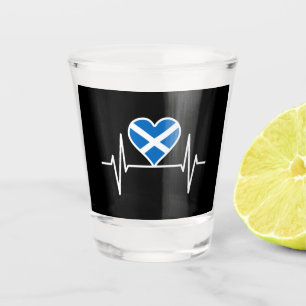 Scotland - Scotland Flag Heartbeat Shot Glass
