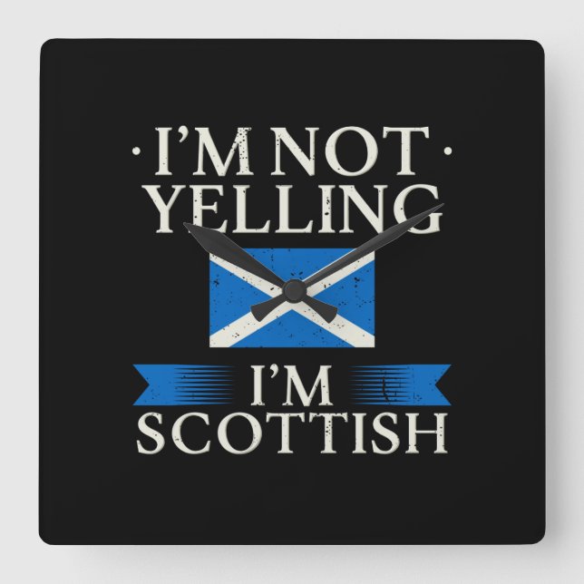 Scotland Scotland Flag Square Wall Clock (Front)