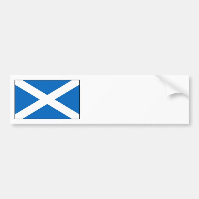 Scotland – Scottish Flag Bumper Sticker (Front)
