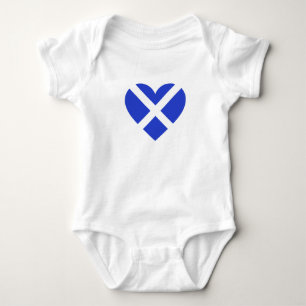 Scotland/ Scottish flag-inspired Hearts Baby Bodysuit