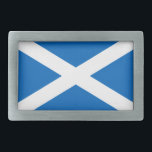 Scotland – Scottish Flag Rectangular Belt Buckle<br><div class="desc">National flag of Scotland The Scottish flag consists of a white cross, or saltire, against a blue background. It is also known as St. Andrew's Cross, or simply the Saltire. The flag has been in use since the 16th century, and is the world's oldest sovereign flag. Note that any distortion...</div>