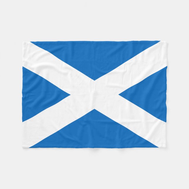 Scotland Scottish Flag St Andrews Cross Fleece Blanket (Front (Horizontal))