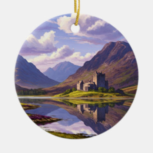 Scotland Scottish Highlands Castle Travel Ceramic Ornament